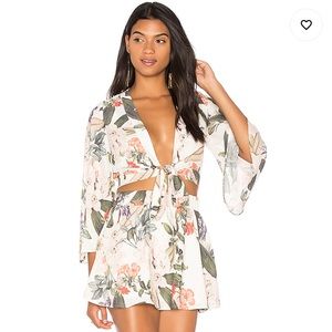 Show Me Your MuMu Floral Jordyn Tie Top